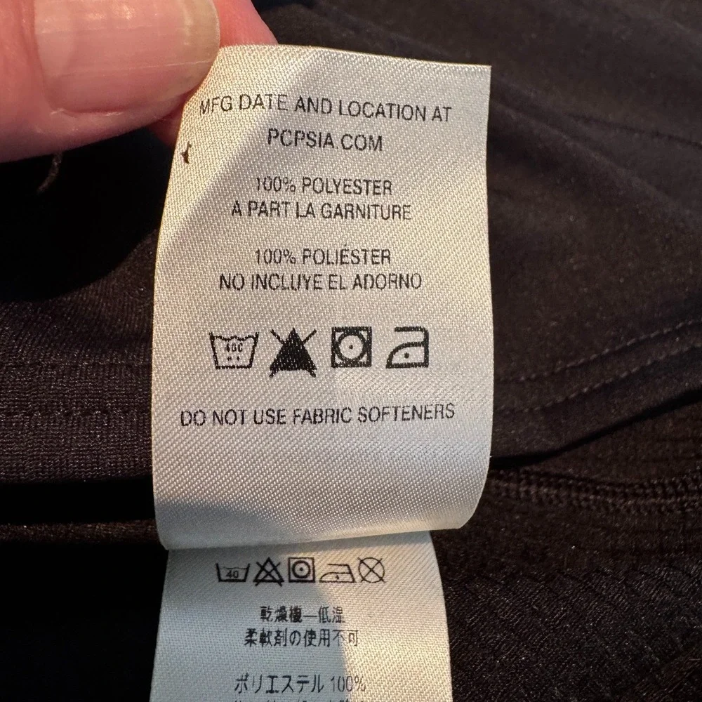 Patagonia Capilene‎ Baselayer Shirt Women's XL Black Midweight 1/4 Zip Pullover
